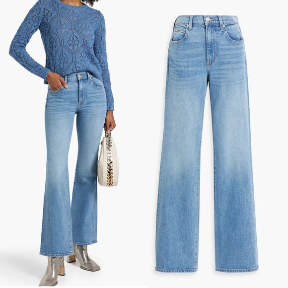 SLVRLAKE Premium Denim Reese Mid-Rise Flared Jeans Size 25 - Picture 1 of 14